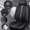 imageCAR PASS 3D Air Mesh Seat Covers for Car Leather Car Seat Cover Front SeatsBreathable Foam Premium Leather Mesh Front Seat Covers Universal Fit for Cars Sedans Trucks Vans SUVs Black RedBlack Gray Full Set