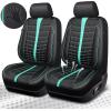 imageCAR PASS 3D Air Mesh Seat Covers for Car Leather Car Seat Cover Front SeatsBreathable Foam Premium Leather Mesh Front Seat Covers Universal Fit for Cars Sedans Trucks Vans SUVs Black RedBlack Mint Front Seat