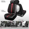 imageCAR PASS 3D Air Mesh Seat Covers for Car Leather Car Seat Cover Front SeatsBreathable Foam Premium Leather Mesh Front Seat Covers Universal Fit for Cars Sedans Trucks Vans SUVs Black RedBlack And Red Front Seat