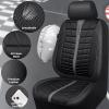 imageCAR PASS 3D Air Mesh Seat Covers for Car Leather Car Seat Cover Front SeatsBreathable Foam Premium Leather Mesh Front Seat Covers Universal Fit for Cars Sedans Trucks Vans SUVs Black RedBlack Gray Front Seat