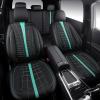 imageCAR PASS 3D Air Mesh Seat Covers for Car Leather Car Seat Cover Front SeatsBreathable Foam Premium Leather Mesh Front Seat Covers Universal Fit for Cars Sedans Trucks Vans SUVs Black RedBlack Mint Full Set