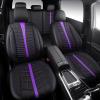 imageCAR PASS 3D Air Mesh Seat Covers for Car Leather Car Seat Cover Front SeatsBreathable Foam Premium Leather Mesh Front Seat Covers Universal Fit for Cars Sedans Trucks Vans SUVs Black RedBlack Purple Full Set