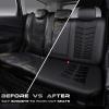 imageCAR PASS 3D Air Mesh Seat Covers for Car Leather Car Seat Cover Front SeatsBreathable Foam Premium Leather Mesh Front Seat Covers Universal Fit for Cars Sedans Trucks Vans SUVs Black RedRear Black