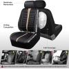 imageCAR PASS 3D Air Mesh Seat Covers for Car Leather Car Seat Cover Front SeatsBreathable Foam Premium Leather Mesh Front Seat Covers Universal Fit for Cars Sedans Trucks Vans SUVs Black RedBlack Beige Full Set