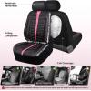 imageCAR PASS 3D Air Mesh Seat Covers for Car Leather Car Seat Cover Front SeatsBreathable Foam Premium Leather Mesh Front Seat Covers Universal Fit for Cars Sedans Trucks Vans SUVs Black RedBlack Pink Full Set