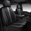 imageCAR PASS 3D Air Mesh Seat Covers for Car Leather Car Seat Cover Front SeatsBreathable Foam Premium Leather Mesh Front Seat Covers Universal Fit for Cars Sedans Trucks Vans SUVs Black RedBlack Gray Front Seat