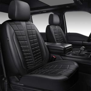 imageCAR PASS 3D Air Mesh Seat Covers for Car Leather Car Seat Cover Front SeatsBreathable Foam Premium Leather Mesh Front Seat Covers Universal Fit for Cars Sedans Trucks Vans SUVs Black RedAll Black Front Seat
