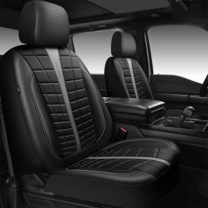 imageCAR PASS 3D Air Mesh Seat Covers for Car Leather Car Seat Cover Front SeatsBreathable Foam Premium Leather Mesh Front Seat Covers Universal Fit for Cars Sedans Trucks Vans SUVs Black RedBlack Gray Front Seat