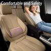 imageCAR PASS Nappa Leather Car Seat Covers Water Resistant 3D Foam Faux Leather Seat Covers Lumbar Support Automotive Seat Covers 2 Front Seats Comfort ampamp Universal Fit for Cars SUV Truck Solid BlackBeige