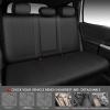 imageCAR PASS Nappa Leather Car Seat Covers Water Resistant 3D Foam Faux Leather Seat Covers Lumbar Support Automotive Seat Covers 2 Front Seats Comfort ampamp Universal Fit for Cars SUV Truck Solid BlackPure Black