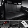 imageCAR PASS Nappa Leather Car Seat Covers Water Resistant 3D Foam Faux Leather Seat Covers Lumbar Support Automotive Seat Covers 2 Front Seats Comfort ampamp Universal Fit for Cars SUV Truck Solid BlackAll Black