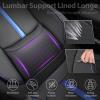 imageCAR PASS Nappa Leather Car Seat Covers Water Resistant 3D Foam Faux Leather Seat Covers Lumbar Support Automotive Seat Covers 2 Front Seats Comfort ampamp Universal Fit for Cars SUV Truck Solid BlackBlack Blue
