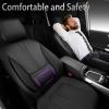 imageCAR PASS Nappa Leather Car Seat Covers Water Resistant 3D Foam Faux Leather Seat Covers Lumbar Support Automotive Seat Covers 2 Front Seats Comfort ampamp Universal Fit for Cars SUV Truck Solid BlackAll Black