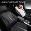 imageCAR PASS Nappa Leather Car Seat Covers Water Resistant 3D Foam Faux Leather Seat Covers Lumbar Support Automotive Seat Covers 2 Front Seats Comfort ampamp Universal Fit for Cars SUV Truck Solid BlackBlack and Gray