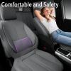 imageCAR PASS Nappa Leather Car Seat Covers Water Resistant 3D Foam Faux Leather Seat Covers Lumbar Support Automotive Seat Covers 2 Front Seats Comfort ampamp Universal Fit for Cars SUV Truck Solid BlackAll Gray