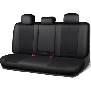 imageCAR PASS Nappa Leather Car Seat Covers Water Resistant 3D Foam Faux Leather Seat Covers Lumbar Support Automotive Seat Covers 2 Front Seats Comfort ampamp Universal Fit for Cars SUV Truck Solid BlackPure Black