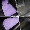 imageCAR PASS Heavy Duty Rubber Car Floor Mats Waterproof Universal TrimtoFit Car Mats All Weather Floor Mats for SUV Truck Sedan Premium Auto Floor Mats Full Set 3 Piece AntiSlip Solid Pure BlackPurple