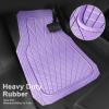 imageCAR PASS Heavy Duty Rubber Car Floor Mats Waterproof Universal TrimtoFit Car Mats All Weather Floor Mats for SUV Truck Sedan Premium Auto Floor Mats Full Set 3 Piece AntiSlip Solid Pure BlackPurple
