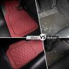 imageCAR PASS Heavy Duty Rubber Car Floor Mats Waterproof Universal TrimtoFit Car Mats All Weather Floor Mats for SUV Truck Sedan Premium Auto Floor Mats Full Set 3 Piece AntiSlip Solid Pure BlackBurgundy Red
