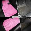 imageCAR PASS Heavy Duty Rubber Car Floor Mats Waterproof Universal TrimtoFit Car Mats All Weather Floor Mats for SUV Truck Sedan Premium Auto Floor Mats Full Set 3 Piece AntiSlip Solid Pure BlackPink