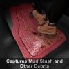 imageCAR PASS Heavy Duty Rubber Car Floor Mats Waterproof Universal TrimtoFit Car Mats All Weather Floor Mats for SUV Truck Sedan Premium Auto Floor Mats Full Set 3 Piece AntiSlip Solid Pure BlackBurgundy Red