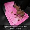 imageCAR PASS Heavy Duty Rubber Car Floor Mats Waterproof Universal TrimtoFit Car Mats All Weather Floor Mats for SUV Truck Sedan Premium Auto Floor Mats Full Set 3 Piece AntiSlip Solid Pure BlackPink