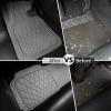 imageCAR PASS Heavy Duty Rubber Car Floor Mats Waterproof Universal TrimtoFit Car Mats All Weather Floor Mats for SUV Truck Sedan Premium Auto Floor Mats Full Set 3 Piece AntiSlip Solid Pure BlackAll Gray