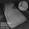 imageCAR PASS Heavy Duty Rubber Car Floor Mats Waterproof Universal TrimtoFit Car Mats All Weather Floor Mats for SUV Truck Sedan Premium Auto Floor Mats Full Set 3 Piece AntiSlip Solid Pure BlackAll Gray