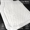 imageCAR PASS Heavy Duty Rubber Car Floor Mats Waterproof Universal TrimtoFit Car Mats All Weather Floor Mats for SUV Truck Sedan Premium Auto Floor Mats Full Set 3 Piece AntiSlip Solid Pure BlackWhite