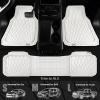 imageCAR PASS Heavy Duty Rubber Car Floor Mats Waterproof Universal TrimtoFit Car Mats All Weather Floor Mats for SUV Truck Sedan Premium Auto Floor Mats Full Set 3 Piece AntiSlip Solid Pure BlackWhite