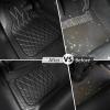 imageCAR PASS Heavy Duty Rubber Car Floor Mats Waterproof Universal TrimtoFit Car Mats All Weather Floor Mats for SUV Truck Sedan Premium Auto Floor Mats Full Set 3 Piece AntiSlip Solid Pure BlackAll Black