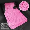 imageCAR PASS Heavy Duty Rubber Car Floor Mats Waterproof Universal TrimtoFit Car Mats All Weather Floor Mats for SUV Truck Sedan Premium Auto Floor Mats Full Set 3 Piece AntiSlip Solid Pure BlackPink