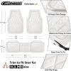 imageCAR PASS Heavy Duty Rubber Car Floor Mats Waterproof Universal TrimtoFit Car Mats All Weather Floor Mats for SUV Truck Sedan Premium Auto Floor Mats Full Set 3 Piece AntiSlip Solid Pure BlackWhite