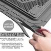 imageCAR PASS Heavy Duty Rubber Floor Mats Pink Car Mats Full Set with Trunk Cargo Liner  Universal Waterproof Floor Mats for Car SUV Truck Durable All Weather Liner Mats Automotive Women All PinkGray Cargo Liner