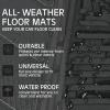 imageCAR PASS Heavy Duty Rubber Floor Mats Pink Car Mats Full Set with Trunk Cargo Liner  Universal Waterproof Floor Mats for Car SUV Truck Durable All Weather Liner Mats Automotive Women All PinkBlack