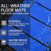 imageCAR PASS Heavy Duty Rubber Floor Mats Pink Car Mats Full Set with Trunk Cargo Liner  Universal Waterproof Floor Mats for Car SUV Truck Durable All Weather Liner Mats Automotive Women All PinkBlue