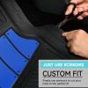 imageCAR PASS Heavy Duty Rubber Floor Mats Pink Car Mats Full Set with Trunk Cargo Liner  Universal Waterproof Floor Mats for Car SUV Truck Durable All Weather Liner Mats Automotive Women All PinkBlue