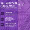 imageCAR PASS Heavy Duty Rubber Floor Mats Pink Car Mats Full Set with Trunk Cargo Liner  Universal Waterproof Floor Mats for Car SUV Truck Durable All Weather Liner Mats Automotive Women All PinkPurple Cargo Liner
