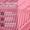 imageCAR PASS Heavy Duty Rubber Floor Mats Pink Car Mats Full Set with Trunk Cargo Liner  Universal Waterproof Floor Mats for Car SUV Truck Durable All Weather Liner Mats Automotive Women All PinkAll Pink