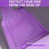 imageCAR PASS Heavy Duty Rubber Floor Mats Pink Car Mats Full Set with Trunk Cargo Liner  Universal Waterproof Floor Mats for Car SUV Truck Durable All Weather Liner Mats Automotive Women All Pinkpurple