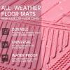 imageCAR PASS Heavy Duty Rubber Floor Mats Pink Car Mats Full Set with Trunk Cargo Liner  Universal Waterproof Floor Mats for Car SUV Truck Durable All Weather Liner Mats Automotive Women All PinkAll Pink Cargo Liner