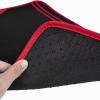 imageCAR PASS Pink Edge Faux Leather Car Floor Mats Universal Car Carpet Mats with Double Stitch Line AntiSlip Backing Design for Cute Girly Women Fit 95 AutomotiveSUVsSedanVans Black and PinkBlack and Red