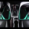 imageCAR PASS Pink Edge Faux Leather Car Floor Mats Universal Car Carpet Mats with Double Stitch Line AntiSlip Backing Design for Cute Girly Women Fit 95 AutomotiveSUVsSedanVans Black and PinkBlack and Mint