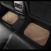 imageCAR PASS Pink Edge Faux Leather Car Floor Mats Universal Car Carpet Mats with Double Stitch Line AntiSlip Backing Design for Cute Girly Women Fit 95 AutomotiveSUVsSedanVans Black and PinkPure Beige