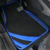 imageCAR PASS Pink Edge Faux Leather Car Floor Mats Universal Car Carpet Mats with Double Stitch Line AntiSlip Backing Design for Cute Girly Women Fit 95 AutomotiveSUVsSedanVans Black and PinkBlack Blue