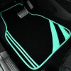 imageCAR PASS Pink Edge Faux Leather Car Floor Mats Universal Car Carpet Mats with Double Stitch Line AntiSlip Backing Design for Cute Girly Women Fit 95 AutomotiveSUVsSedanVans Black and PinkBlack and Mint