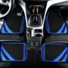 imageCAR PASS Pink Edge Faux Leather Car Floor Mats Universal Car Carpet Mats with Double Stitch Line AntiSlip Backing Design for Cute Girly Women Fit 95 AutomotiveSUVsSedanVans Black and PinkBlack Blue