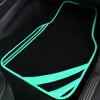 imageCAR PASS Pink Edge Faux Leather Car Floor Mats Universal Car Carpet Mats with Double Stitch Line AntiSlip Backing Design for Cute Girly Women Fit 95 AutomotiveSUVsSedanVans Black and PinkBlack and Mint