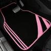 imageCAR PASS Pink Edge Faux Leather Car Floor Mats Universal Car Carpet Mats with Double Stitch Line AntiSlip Backing Design for Cute Girly Women Fit 95 AutomotiveSUVsSedanVans Black and PinkBlack and Pink