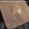 imageCAR PASS Universal Fit Car Floor Mats ampamp Cargo Liner Full Set Trim to Fit Car SUV Sedan Coupe SM Size Vehicle All Weather Waterproof AntiSlip Automotive Car Mats 5 Pieces Rubber Material All BlackBeige